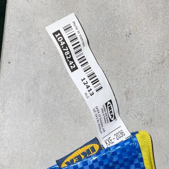 IKEA 2 FRAKTA BLUE Keychain Shopping zip Tote bags - Picture 5 of 5